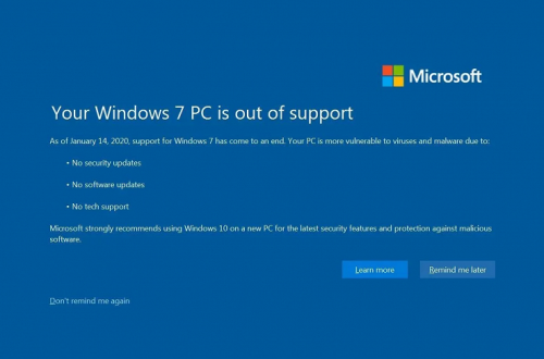 Microsoft начала активно выживать пользователей с Windows 7