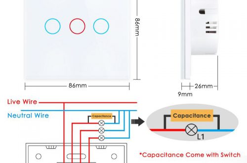 Встраиваемый 2-х клавишный сенсорный выключатель Zigbee Smart Wi-Fi без нейтрального провода (433 RF)