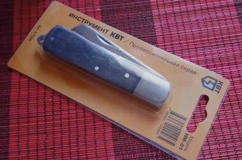 Нож монтерский складной с прямым лезвием КВТ"НМ-01"