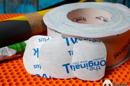 Латки-самоклейки для ремонта тур одежды, палаток, пакрафтов из строительного скотча(Tyvek Acrylic Tape)